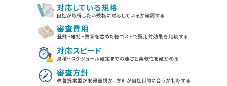 ISO認証機関を選ぶポイント